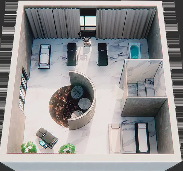 3D plan of a treatment area