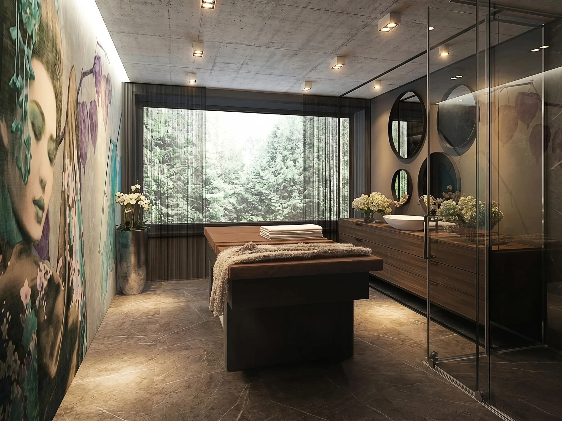 Wellness Interior in the Forest