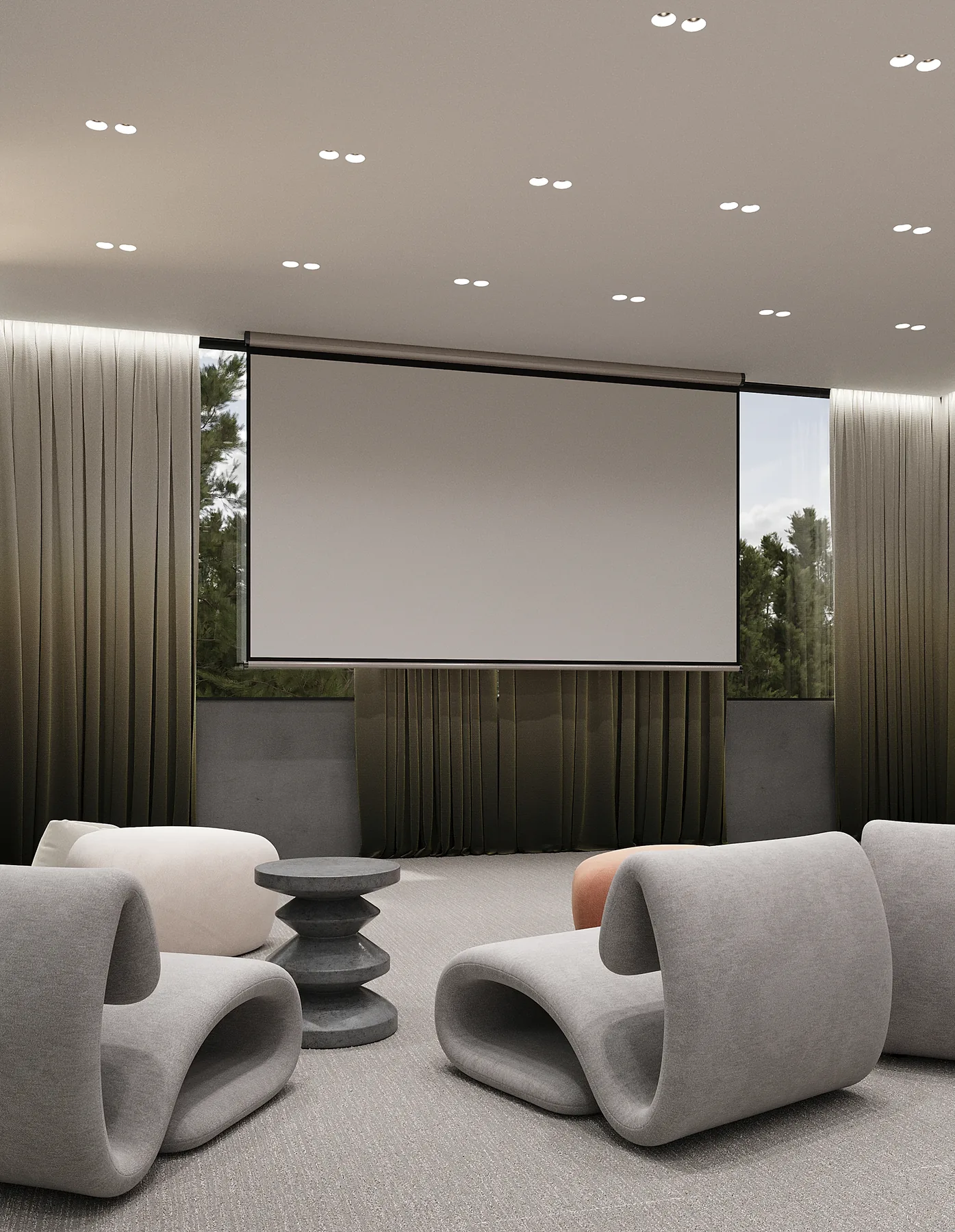 Wellness Interior in a Pine Forest