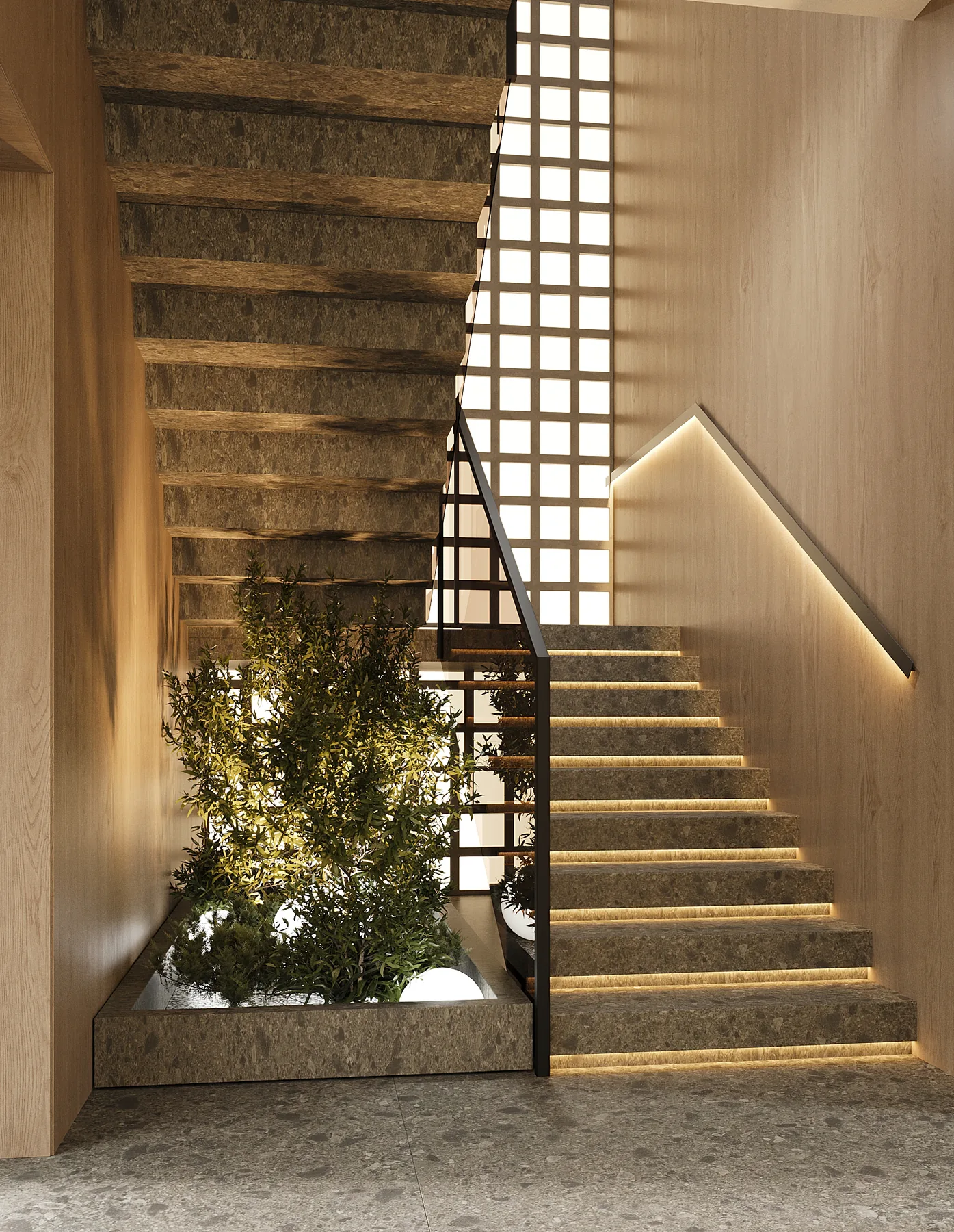 Wellness Interior in a Pine Forest