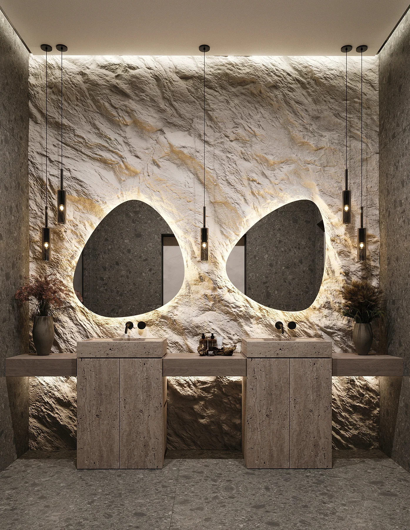 Wellness Interior in a Pine Forest