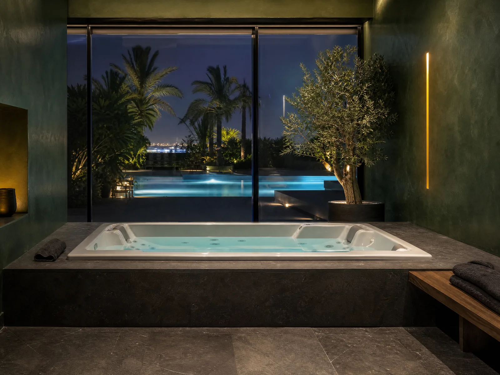 Hydrotherapy bath for two