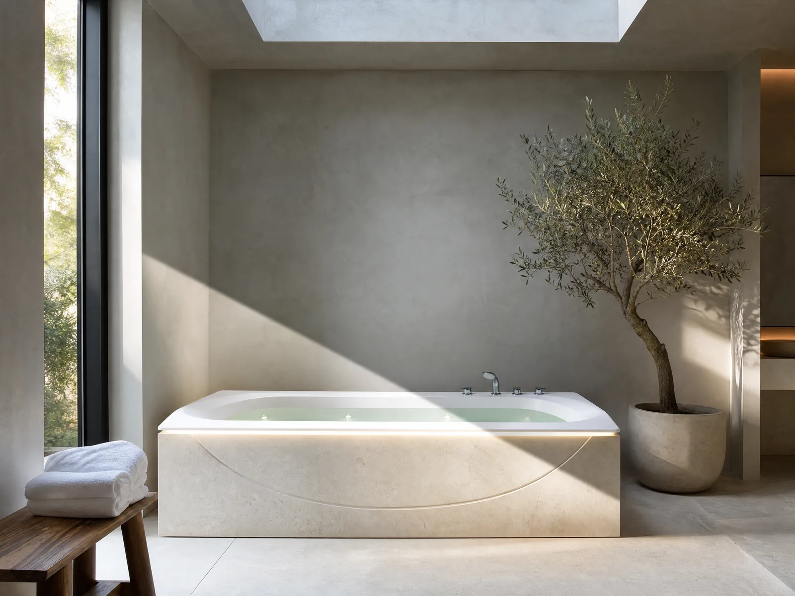 Multisensory bath, rectangular