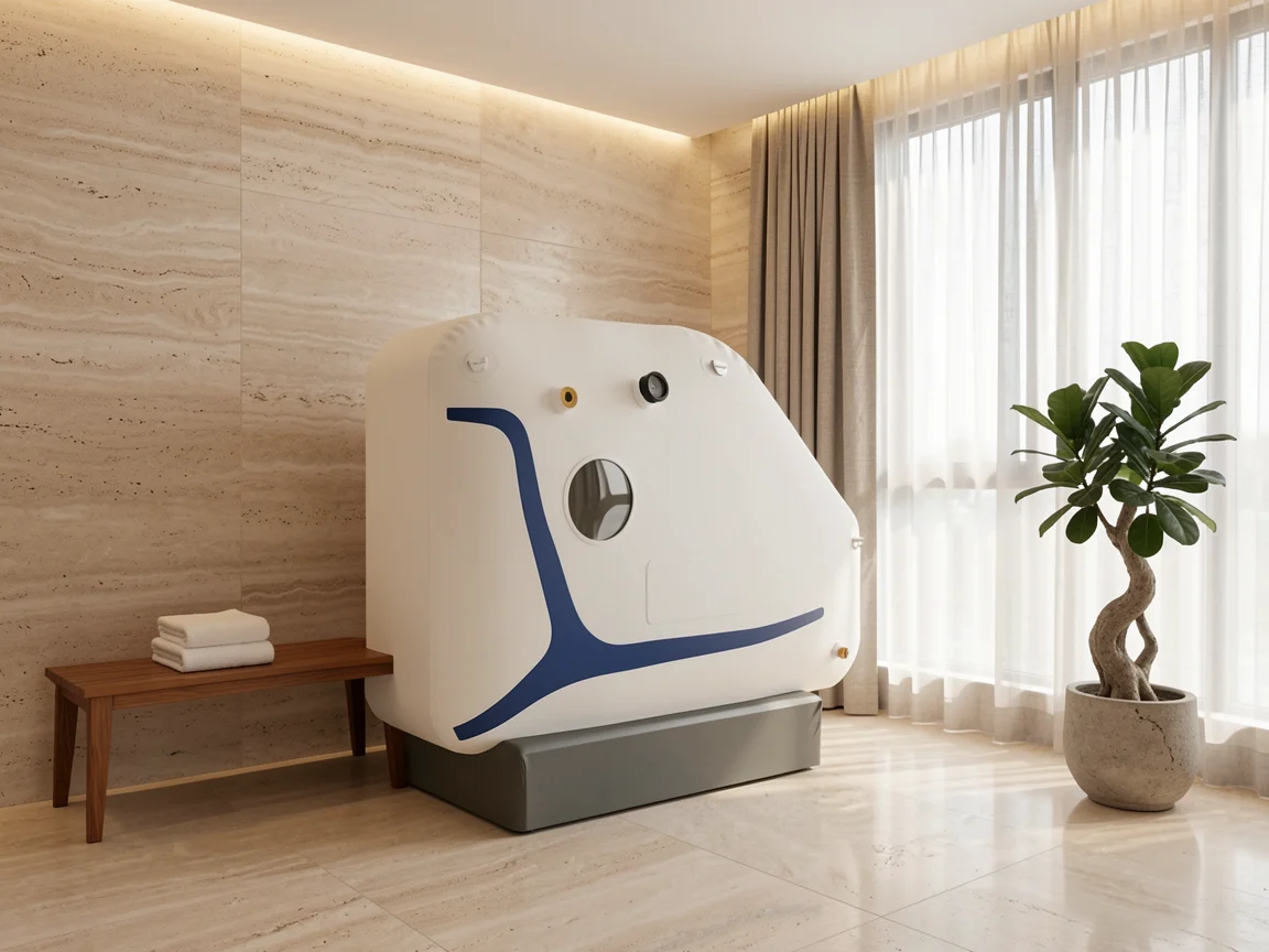 Soft hyperbaric chamber, seated
