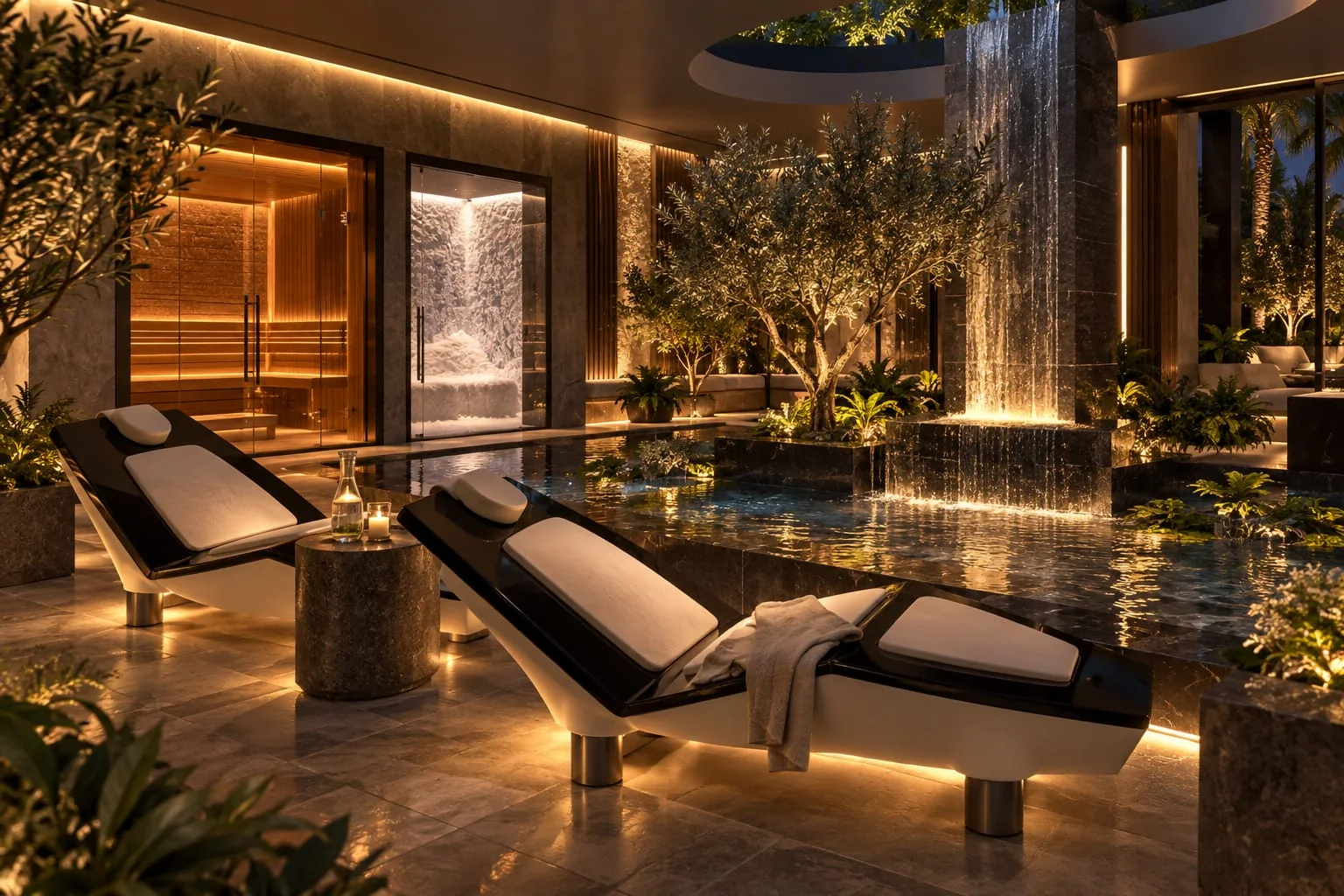 Thermo-acoustic recovery lounger